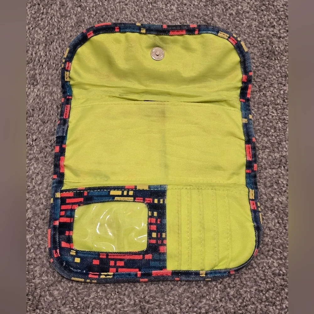 Kavu Wallet Slender Neon Geometric Pattern